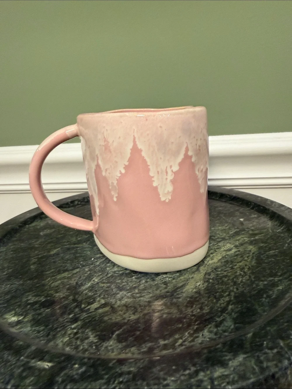 Anthropologie Heart Shaped Mug- Pink